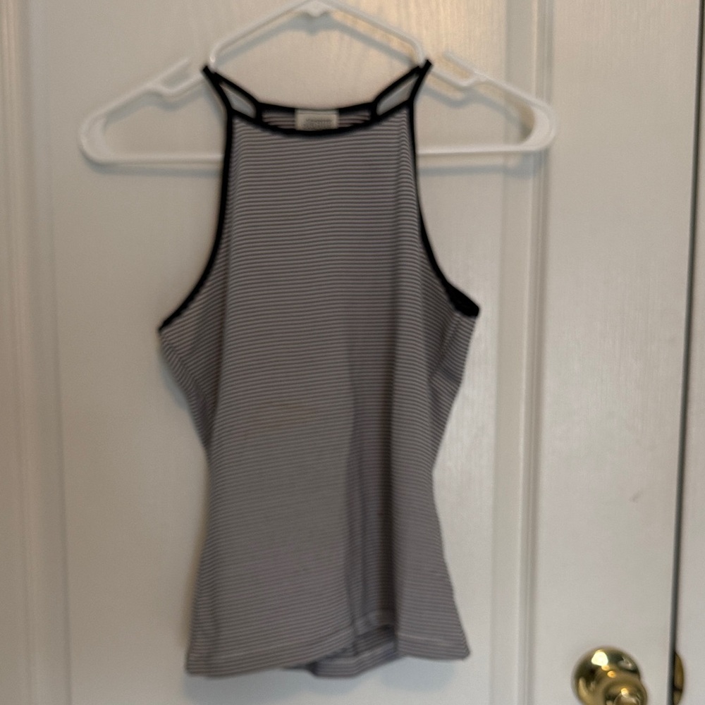 Jacob Black and White Striped Camisole